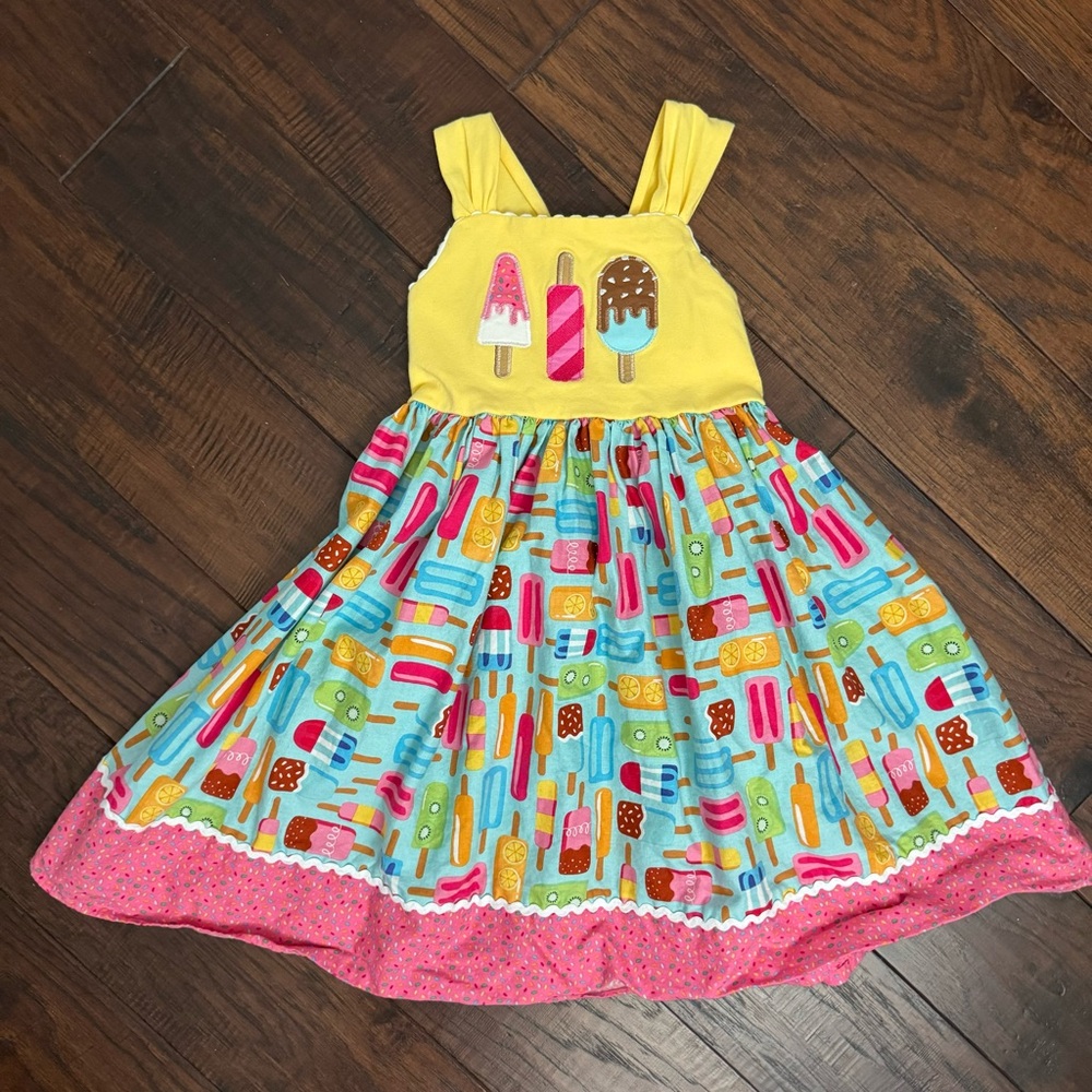 Ricrac & Ruffles Popsicle Dress Size 6
